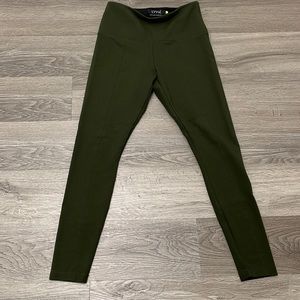 Lysse women’s signature center seam leggings- green - size small